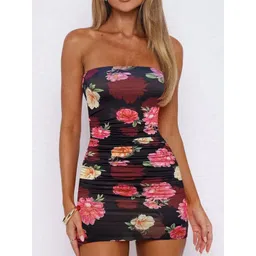 StyleCast x Revolte Floral Print Bodycon Mini Dress-picture-25