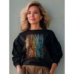 StyleCast x Revolte Floral Printed Round Neck Cotton Pullover Sweatshirt-picture-16