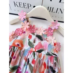 StyleCast x Revolte Girls Abstract Print Applique A-Line Dress image 2