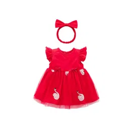 StyleCast x Revolte Girls Flared Sleeve Applique Net A-Line Midi Dress-picture-36