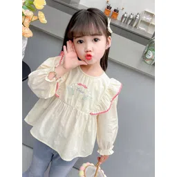 StyleCast x Revolte Girls Floral Embroidered Long Sleeves Ruffles Peplum Top-picture-23