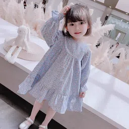 StyleCast x Revolte Girls Floral Printed Cotton A-Line Knee Length Dress-picture-26