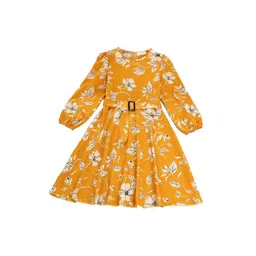 StyleCast x Revolte Girls Floral Printed Puff Sleeve Fit & Flare Dress-picture-27
