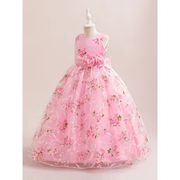 StyleCast x Revolte Girls Floral Printed Round Neck Maxi Dress-picture-21