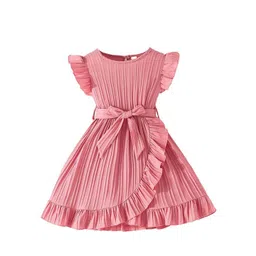 StyleCast x Revolte Girls Flutter Sleeve Fit & Flare Dress-picture-28