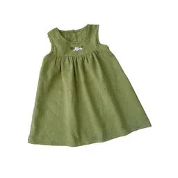 StyleCast x Revolte Girls Green Round Neck Corsage Cotton A-Line Dress-picture-22