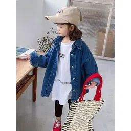 StyleCast x Revolte Girls Oversized Fit Cutaway Collar Solid Cotton Casual Shirt-picture-32