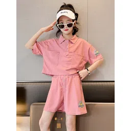 StyleCast x Revolte Girls Polo Collar Short Sleeves Printed T-shirt with Shorts-picture-19