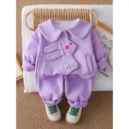 StyleCast x Revolte Girls Self Design Polo Collar Sweatshirt With Jogger-picture-14