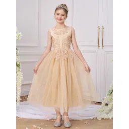 StyleCast x Revolte Girls Solid Round Neck Ruffles A-Line Dress-picture-38