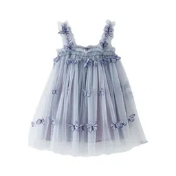 StyleCast x Revolte Girls Solid Shoulder Straps Ruffles A-Line Midi Dress-picture-24