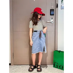 StyleCast x Revolte Girls Striped Top With Skirt-picture-23