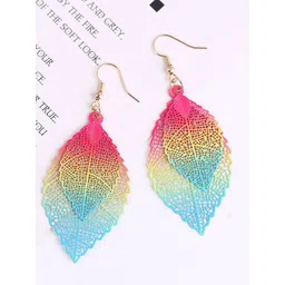 StyleCast x Revolte Gold-Plated Leaf Shaped Drop Earrings-picture-19