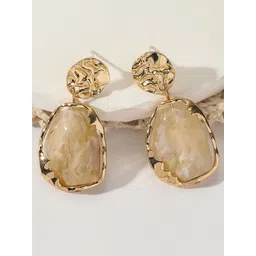 StyleCast x Revolte Gold-Plated Oval Chunky Drop Earrings-picture-27
