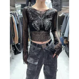 StyleCast x Revolte Graphic Printed Crop Top-picture-14