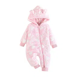 StyleCast x Revolte Infant Girls Conversational Printed Hooded Rompers-picture-13