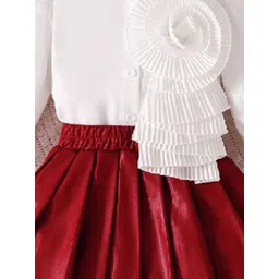 StyleCast x Revolte Infants Girls Self Design Shirt Collar Shirt With Skirt image 2