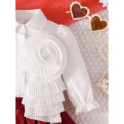 StyleCast x Revolte Infants Girls Self Design Shirt Collar Shirt With Skirt image 3