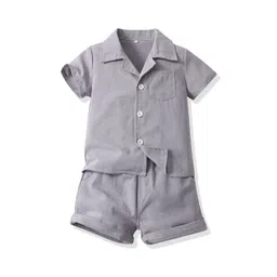 StyleCast x Revolte Kids Short Sleeves Pure Cotton Shirt with Shorts-picture-50