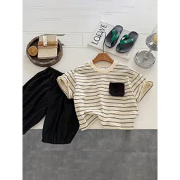 StyleCast x Revolte Kids Striped Pure Cotton T-shirt With Shorts-picture-35