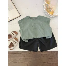 StyleCast x Revolte Kids Typography Printed Pure Cotton T-shirt With Shorts-picture-31