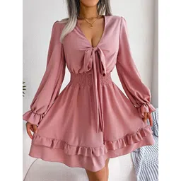 StyleCast x Revolte Long Sleeves Fit & Flare Mini Dress-picture-10