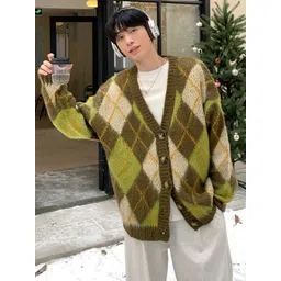 StyleCast x Revolte Men Argyle Printed Cardigan-picture-37