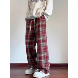 StyleCast x Revolte Men Checked Easy Wash Trousers-picture-22