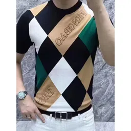 StyleCast x Revolte Men Checked Round Neck Regular Fit T-shirt-picture-15