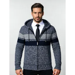 StyleCast x Revolte Men Colourblocked Hooded Neck Sweater-picture-38