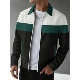 StyleCast x Revolte Men Colourblocked Open Front Jacket-picture-23