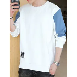 StyleCast x Revolte Men Colourblocked Round Neck Long Sleeves Sweatshirt-picture-22