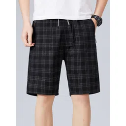 StyleCast x Revolte Men Cotton Checked Technology Shorts-picture-11