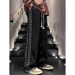 StyleCast x Revolte Men Geometric Printed Mid Rise Easy Wash Regular Trousers-picture-13