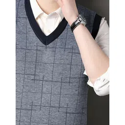 StyleCast x Revolte Men Geometric Printed V-Neck Sweater Vest image 4