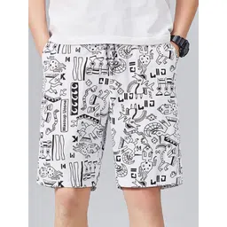 StyleCast x Revolte Men Graphic Printed Cotton Regular Shorts-picture-30