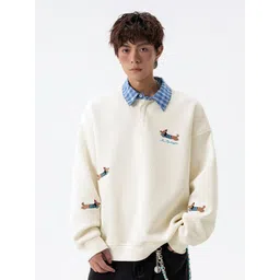 StyleCast x Revolte Men Graphic Printed Shirt Collar Long Sleeves Pullover Sweatshirt-picture-14