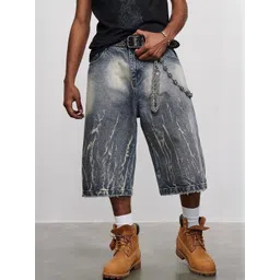 StyleCast x Revolte Men Loose Fit Mid-Rise Denim Shorts-picture-40