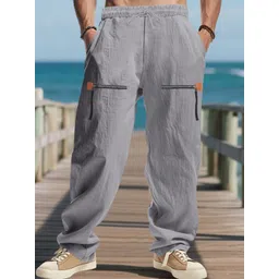 StyleCast x Revolte Men Loose Fit Mid-Rise Pleated Chinos Trousers-picture-26