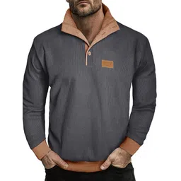 StyleCast x Revolte Men Mock Collar Pullover Sweatshirt-picture-19