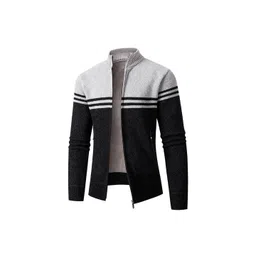 StyleCast x Revolte Men Mock Collar Striped Casual Bomber Jacket-picture-15