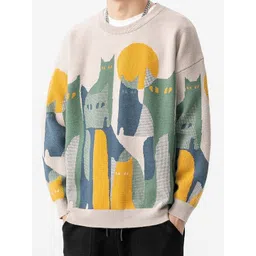 StyleCast x Revolte Men Printed Longline Pullover image 3