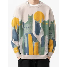 StyleCast x Revolte Men Printed Longline Pullover image 1