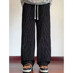 StyleCast x Revolte Men Printed Loose Fit Mid-Rise Trousers-picture-19