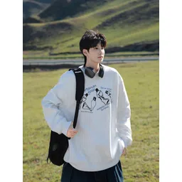 StyleCast x Revolte Men Printed Round Neck Oversized Pullover Sweatshirt-picture-19
