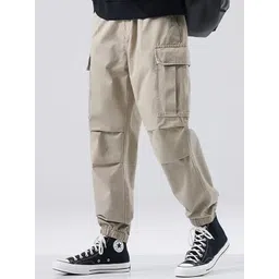 StyleCast x Revolte Men Regular Fit Cargos Trousers-image-40