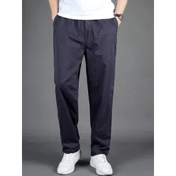 StyleCast x Revolte Men Regular Fit Mid-Rise Flat-Front Cotton Regular Trousers-image-49