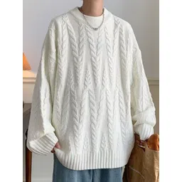 StyleCast x Revolte Men Ribbed Cable Knit Long Sleeves Pullover-picture-26