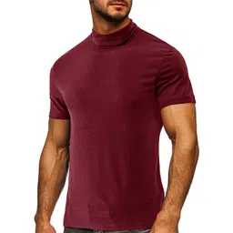 StyleCast x Revolte Men Solid High Neck T-shirt-picture-37