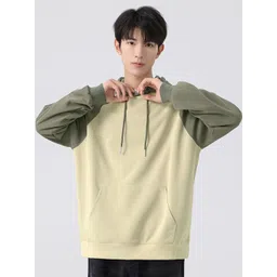 StyleCast x Revolte Men Solid Hooded Sweatshirt-picture-13